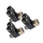 PAF6-01C Đầu nối khí nén - khớp nối 4 cổng dạng thẳng 2 nhánh Y