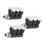 PAT1/4-N1U Đầu nối khí nén - khớp nối dạng khuỷu tay 2 tầng 2 nhánh 6