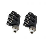 PAT10-02C Đầu nối khí nén - khớp nối dạng khuỷu tay 2 tầng 2 nhánh 6