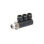 PHT12-04C Đầu nối khí nén - khớp nối dạng khuỷu tay 3 tầng