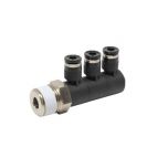 PHT4-03 Đầu nối khí nén - khớp nối dạng khuỷu tay 3 tầng