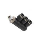 PHT6-01 Đầu nối khí nén - khớp nối dạng khuỷu tay 3 tầng