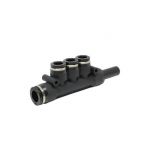 PKJ10-8C Đầu nối khí nén - khớp nối 5 cổng dạng thẳng 3 nhánh
