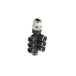 PKVD8-6-03C Đầu nối khí nén - khớp nối 5 cổng dạng thẳng 3 nhánh 6
