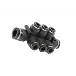 PKVG10-6 Đầu nối khí nén - khớp nối 5 cổng dạng thẳng 3 nhánh 6