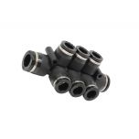 PKVG10-8C Đầu nối khí nén - khớp nối 5 cổng dạng thẳng 3 nhánh 6
