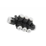 PKVG5/16-5/32 Đầu nối khí nén - khớp nối 5 cổng dạng thẳng 3 nhánh 6
