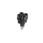 PRX1/4-N2U Đầu nối khí nén - khớp nối 5 cổng dạng thẳng chia 4