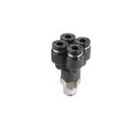 PRX4-01C Đầu nối khí nén - khớp nối 5 cổng dạng thẳng chia 4