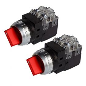 CRT-302ADR công tắc xoay 2 vị trí có đèn Hanyoung phi 30 màu đỏ