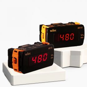 MV15-DC-200V-48x96 đồng hồ đo điện áp DC hiển thị 3 số Selec