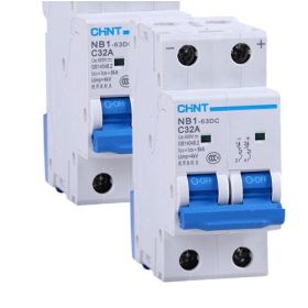 NB1-63DC 4P C20A DC1000V 6kA cầu dao tự động Chint