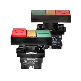 P2ATLR5LB F3P4 (IO) Nút nhấn đôi màu Xanh Lá Teknic