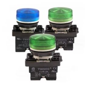 P2PLB7LB(S) Đèn báo với bóng đèn LED loại BA9S màu White LED Bulb/ Clear Lens Teknic
