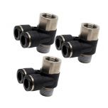 PAF10-N3U Đầu nối khí nén - khớp nối 4 cổng dạng thẳng 2 nhánh Y