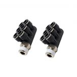 PAT10-04C Đầu nối khí nén - khớp nối dạng khuỷu tay 2 tầng 2 nhánh 6