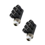 PAT12-04C Đầu nối khí nén - khớp nối dạng khuỷu tay 2 tầng 2 nhánh 6
