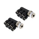 PAT6-03C Đầu nối khí nén - khớp nối dạng khuỷu tay 2 tầng 2 nhánh 6