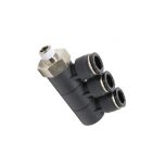 PHT12-02 Đầu nối khí nén - khớp nối dạng khuỷu tay 3 tầng