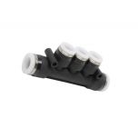 PKG3/8-5/16C Đầu nối khí nén - khớp nối 5 cổng dạng thẳng 3 nhánh
