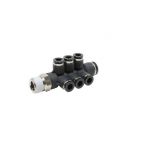 PKVD10-6-03 Đầu nối khí nén - khớp nối 5 cổng dạng thẳng 3 nhánh 6