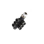 PKVD8-6-02C Đầu nối khí nén - khớp nối 5 cổng dạng thẳng 3 nhánh 6