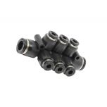 PKVG8-4C Đầu nối khí nén - khớp nối 5 cổng dạng thẳng 3 nhánh 6