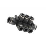 PKVG8-6C Đầu nối khí nén - khớp nối 5 cổng dạng thẳng 3 nhánh 6