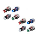 MRT-R2R1A0R công tắc xoay 2 vị trí có đèn Hanyoung phi 22 viền nhôm màu đỏ