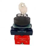 P2AK2-2POSR-S2 công tắc xoay 2 vị trí có khóa tự trả về 1NC Teknic
