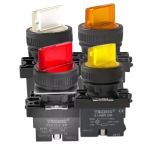 P2ASLR3L-2PSR Công tắt xoay 2 vị trí màu Green LED / Green Lens Teknic