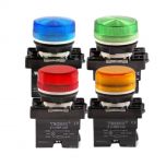 P2PLBR1240AC đèn báo với bóng đèn sợi đốt màu Trắng Teknic