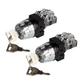 CRK-302R2L công tắc xoay 2 vị trí Hanyoung phi 30 có chìa khóa