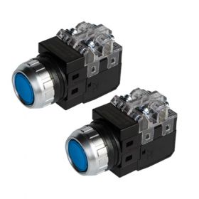 CRX-F25MAA nút nhấn có đèn Hanyoung phi 25 màu xanh dương