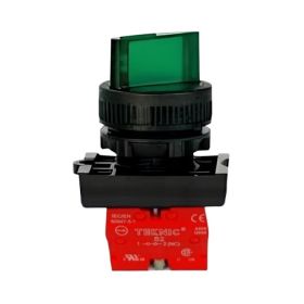 P2ASL3LB-3P-2S2 công tắc xoay 3 vị trí có đèn tự giữ 2NC Teknic