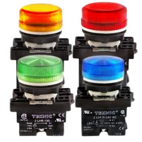 P2PLBR7L Đèn báo có đèn LED tích hợp màu Yellow LED / Clear Lens Teknic