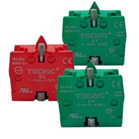 S1 tiếp điểm NO màu xanh lá Teknic