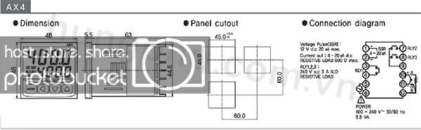 đồng hồ nhiệt AX4-1A