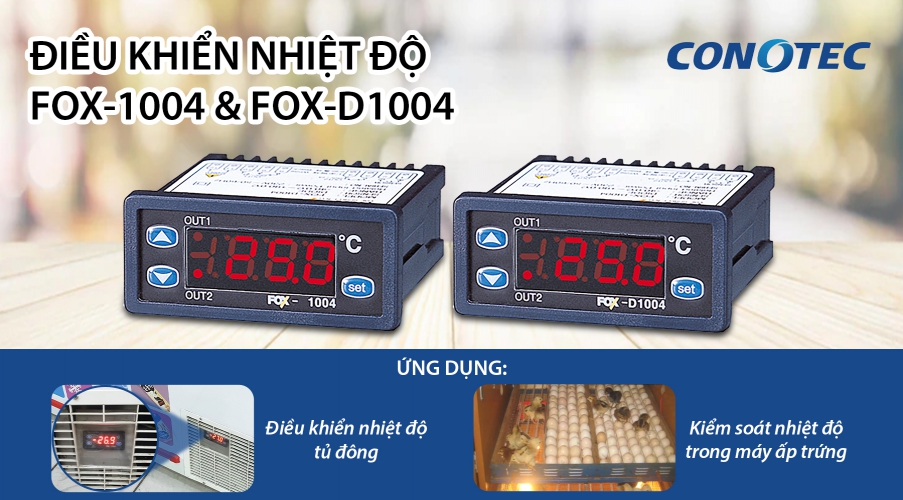 fox-1004 điều khiển nhiệt độ tủ đông